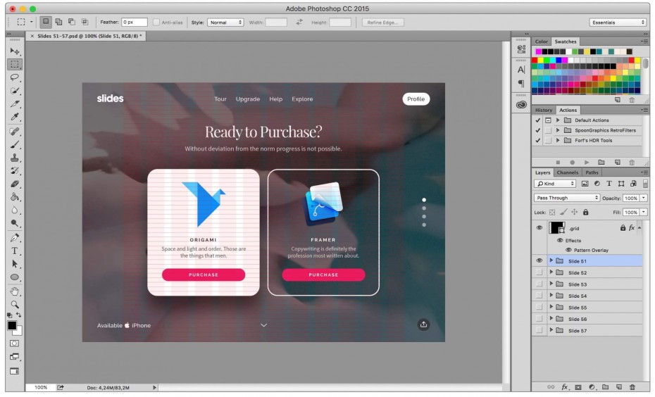 Slides Framework — слайды в Adobe Photoshop