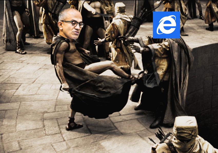 Spartan Satya Nadella kicks Internet Explorer this is sparta