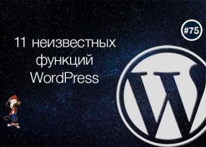 11 неизвестных функций WordPress