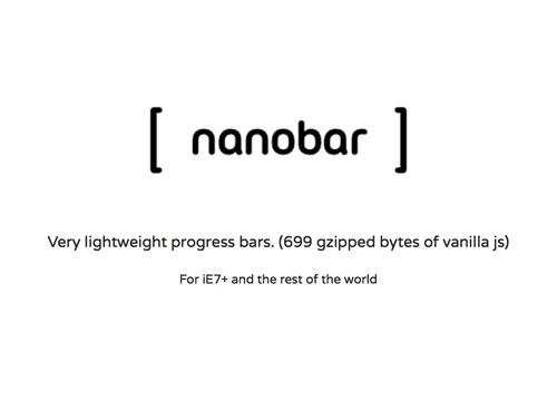 Nanobar — легковесный прогресс бар на JavaScript