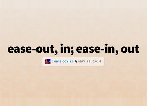 Стандартные тайминг функции для CSS анимаций