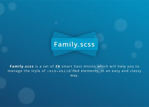 Family.scss — набор миксинов для :nth-child классов
