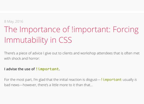Важность !important в CSS
