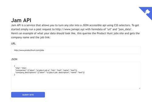 Jam API — парсим любой сайт и возвращаем JSON