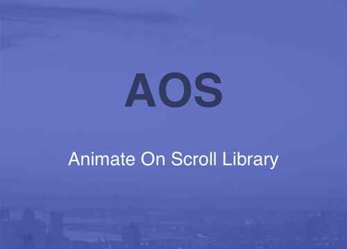 AOS — библиотека анимирования при скроллинге