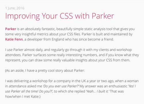 Parker — анализатор, который поможет улучшить наш CSS