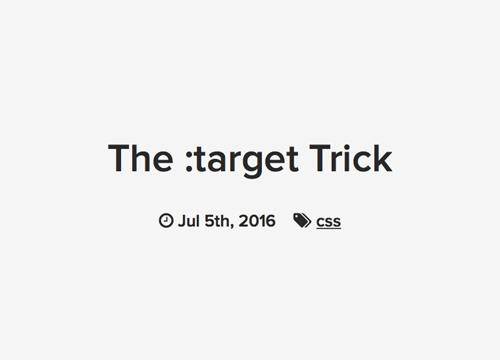 Используем псевдо-класс :target