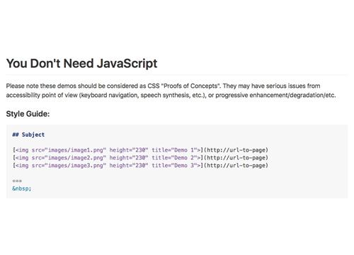 Нам не нужен JavaScript (несколько концепций)