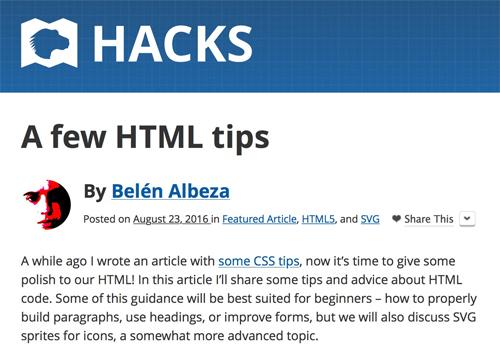 Немного HTML советов от Mozilla Hacks