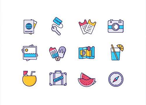 Отпускные иконки на Dribbble