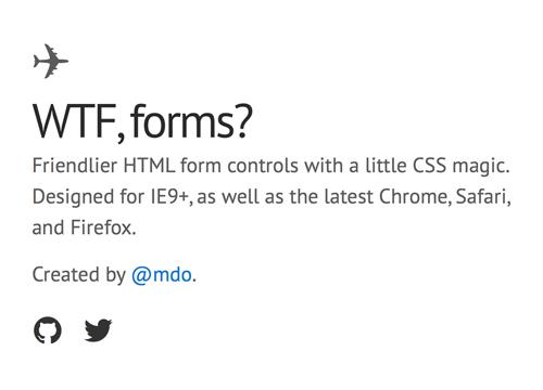 WTF forms? — дружелюбные стили для форм
