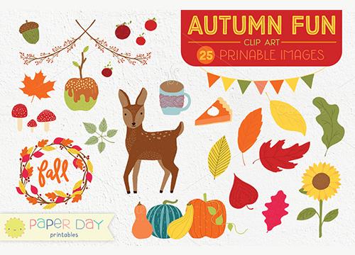 Autumn Fun — бесплатный набор иллюстраций