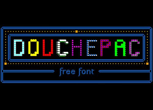 Douchepac — бесплатный пиксельный шрифт