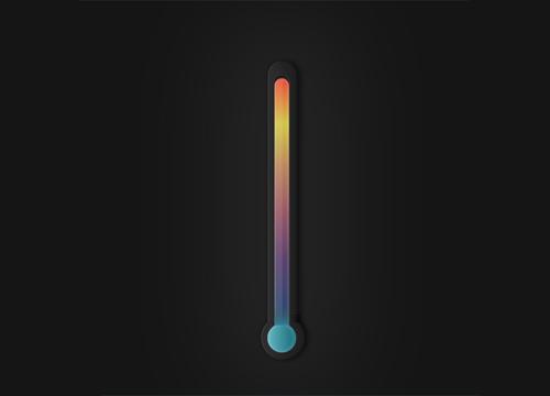 Демо термометра на чистом CSS