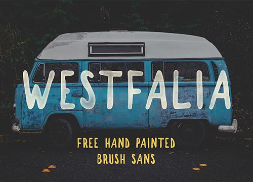 Westfalia — бесплатный шрифт ручной работы