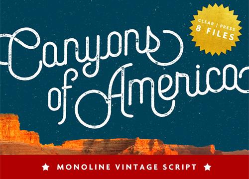 Canyons Vintage Script — бесплатный шрифт