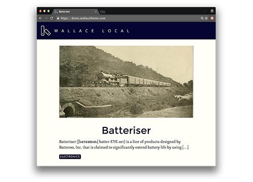 Wallace — тема для WordPress на Angular