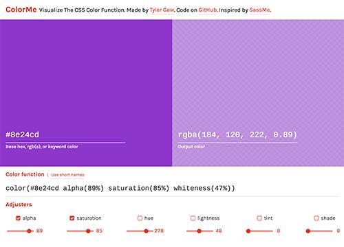 ColorMe — CSS Color Level 4