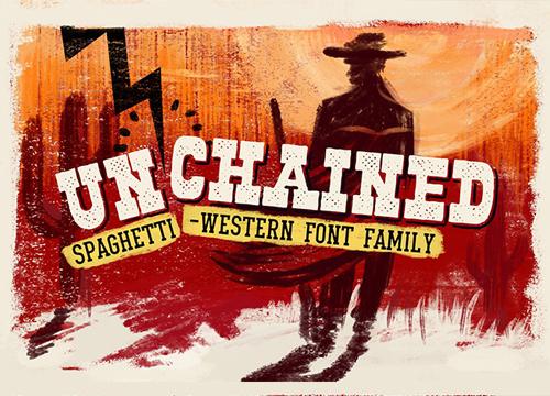 Unchained — шрифт из спагетти-вестернов