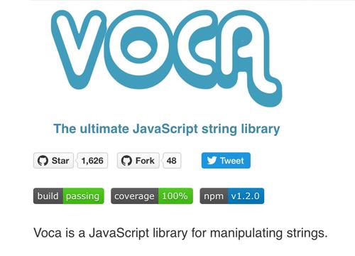 Voca — JavaScript библиотека для работы со строками