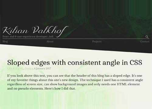 Скошенные углы на CSS, еще одно решение