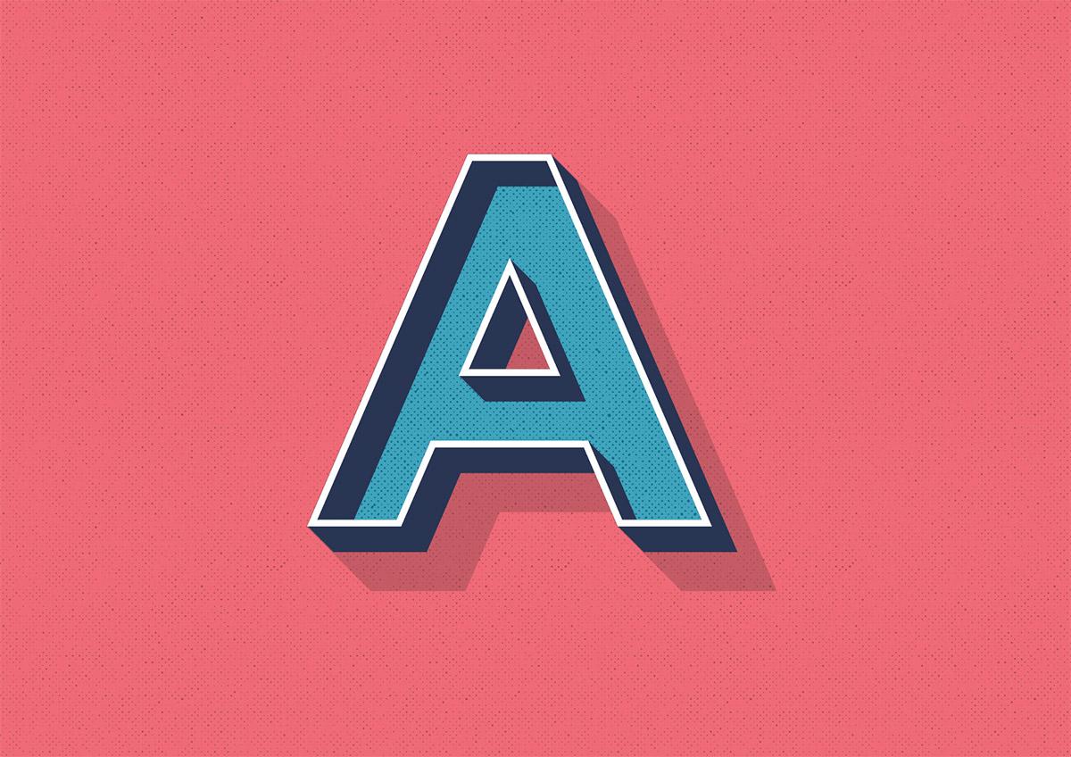 Ретро стиль текста в Adobe Illustrator