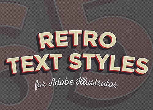 Ретро стили для текста в Adobe Illustrator
