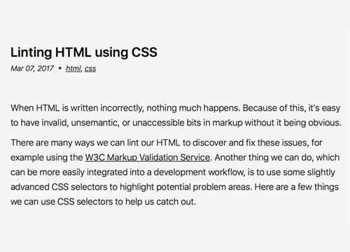 «Проверяем» HTML с помощью CSS