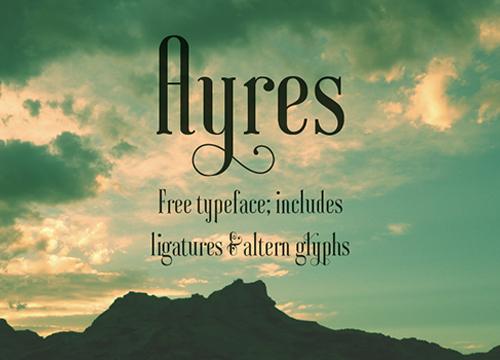 Бесплатный шрифт Ayres