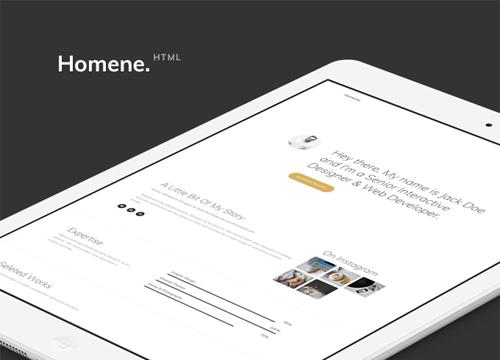 Homene — очередной бесплатный HTML шаблон