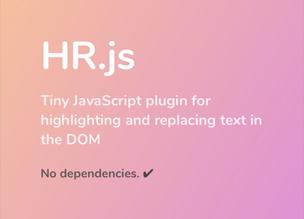 HR.js — JavaScript библиотечка для подсветки текста