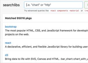 Подробный поиск по JavaScript библиотекам