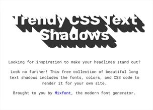 Трендовые текстовые тени на CSS
