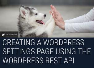 Делаем страницу с настройками с WordPress REST API