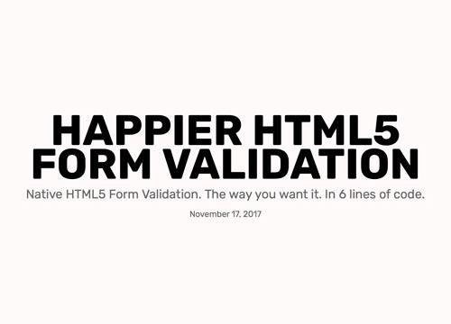 Занятная валидация HTLM5 форм